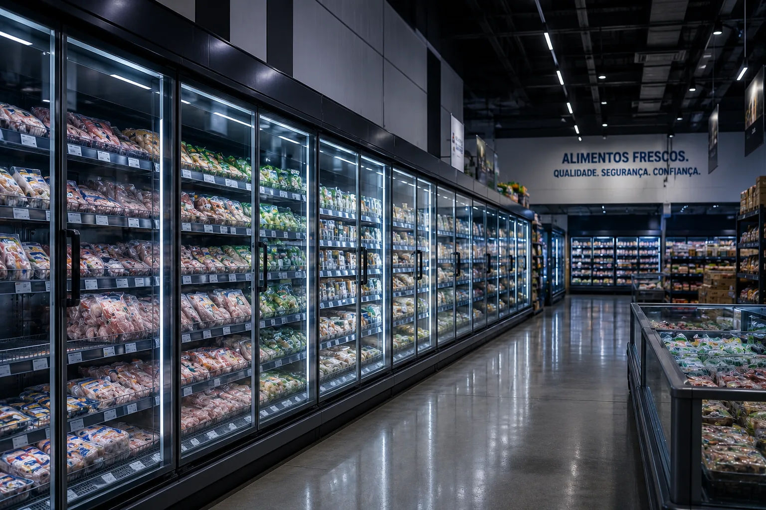 Câmara de retaguarda de supermercado